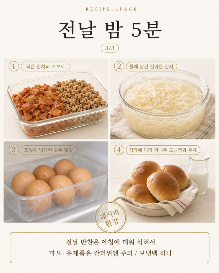 아침도 못 먹고 뛰어나가는 아이 — 손에 쥐여 보내는 아침 10가지