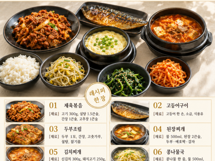 기사식당 반찬은 왜 맛있을까 — 집에서 되는 10가지