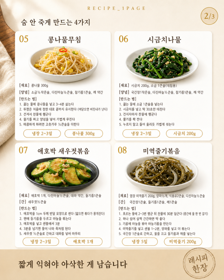 환절기라 입맛이 없다면 — 밥맛 돌아오는 반찬 12가지