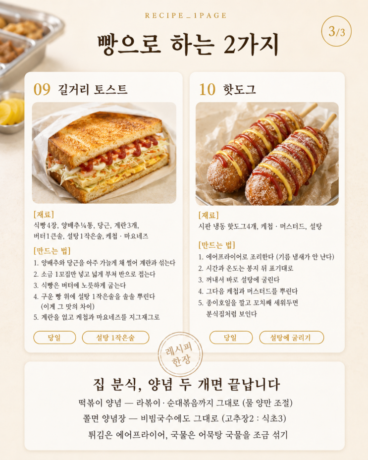 토요일 점심은 집 분식 — 아이들이 먼저 찾는 10가지