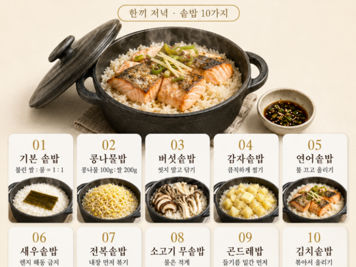 저녁은 솥밥 하나로 — 냄비로 짓는 솥밥 10가지