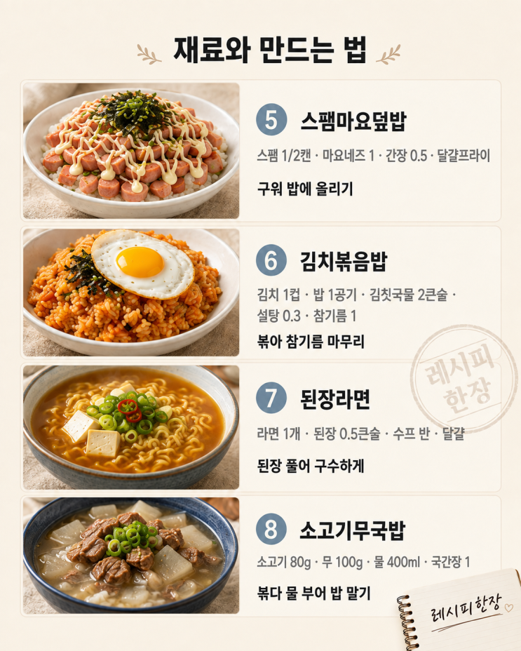 라면 끓일 시간이면 충분해요 — 10분 저녁 한 그릇 12가지