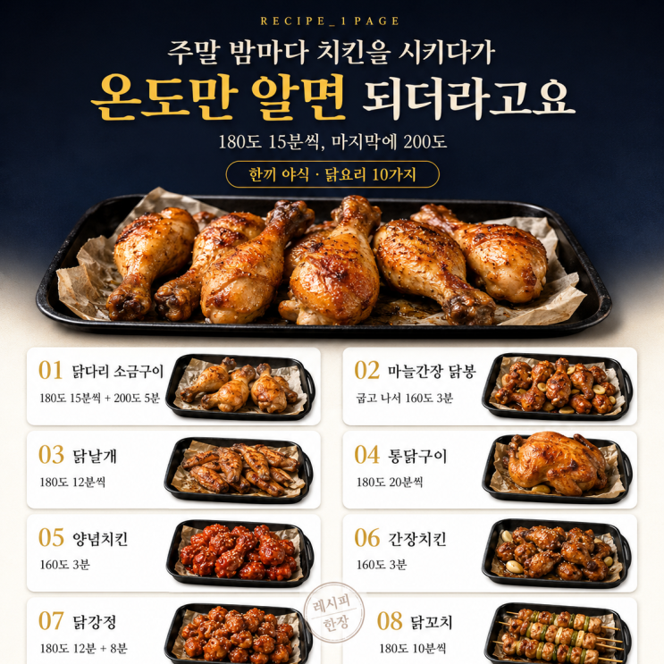 치킨 시키기 전에 — 에어프라이어 닭요리 10가지