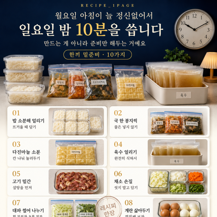 일요일 밤 10분 — 월요일이 편해지는 밑준비 10가지