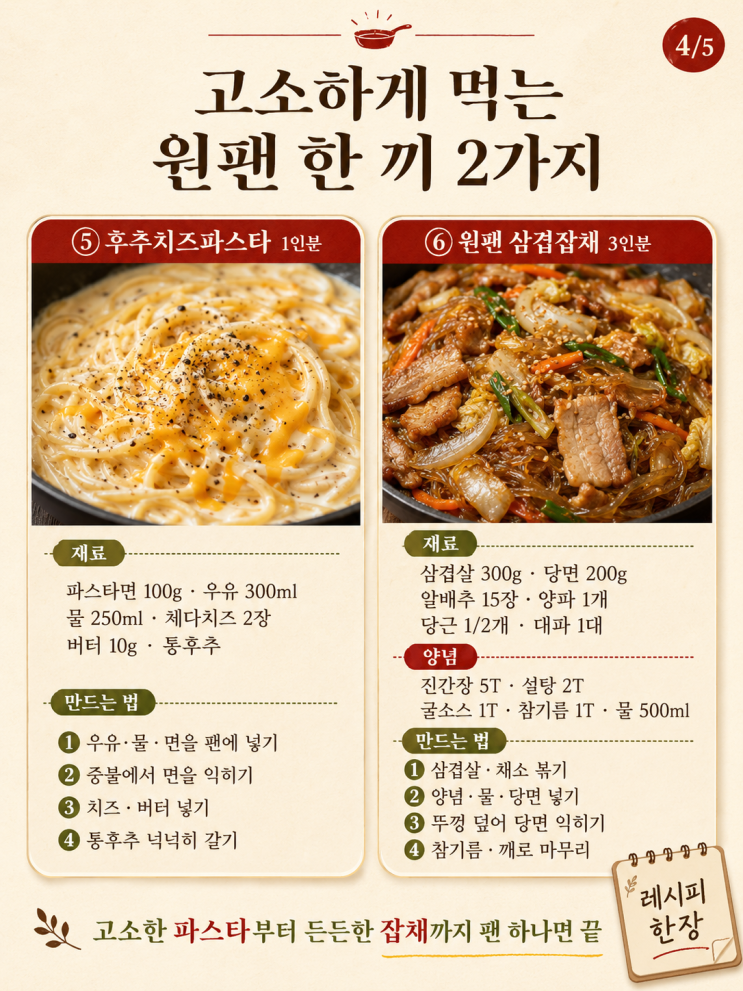팬 하나에 다 넣고 끓이면 — 류수영 원팬 집밥 레시피 7가지
