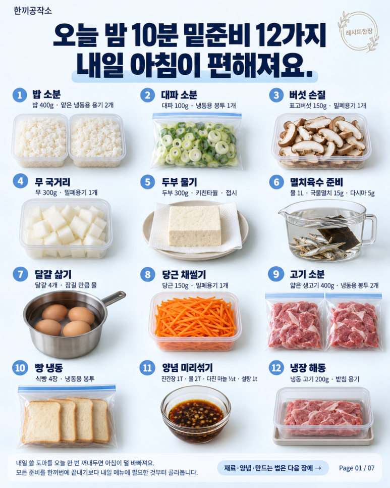 12 things to prepare under 10 minutes tonight — tomorrow morning will be easier.