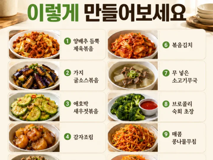 채소반찬 자꾸 남는다면 — 맛있게 먹게 만드는 조리법 10가지