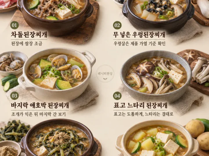If you add more doenjang, it gets salty — [HANKKI_TERM_0000] 6 ways to change the taste with the solid ingredients