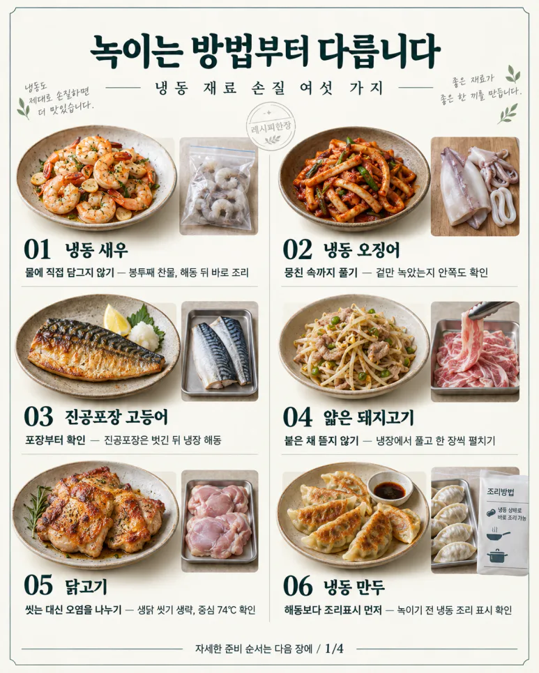 If you take it out of the freezer and immediately dip it in water - 6 thawing and preparation methods for each ingredient