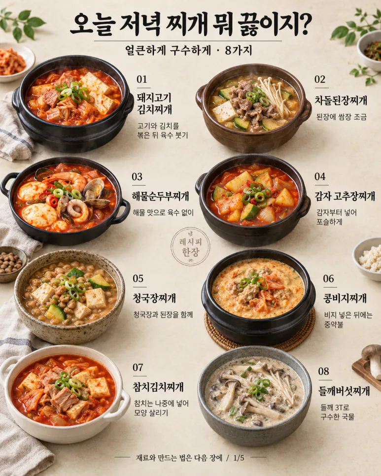 When you ate only jeonman during Chuseok and the soup gets you craving — from kimchi jjigae (Korean kimchi stew) to 8 different sesame mushroom stew