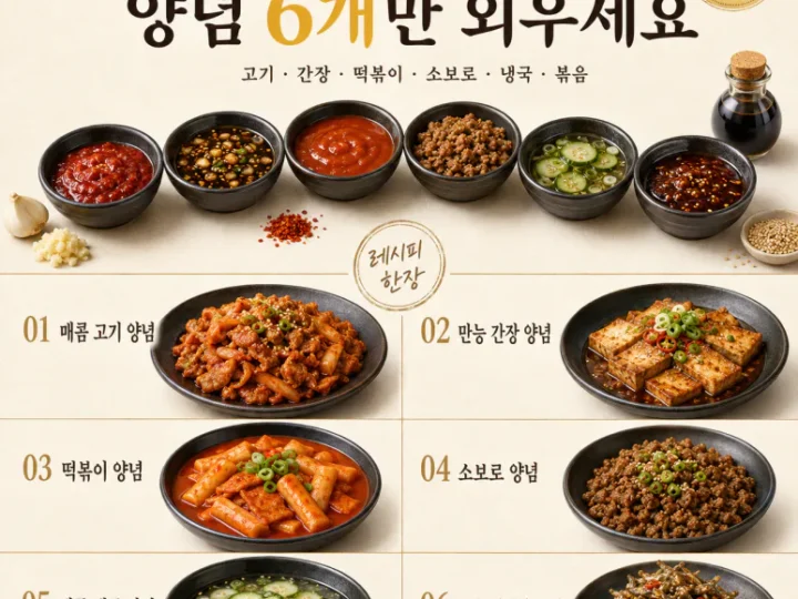 반찬 양념 매번 검색한다면 — 집밥 만능 양념장 황금비율 6가지