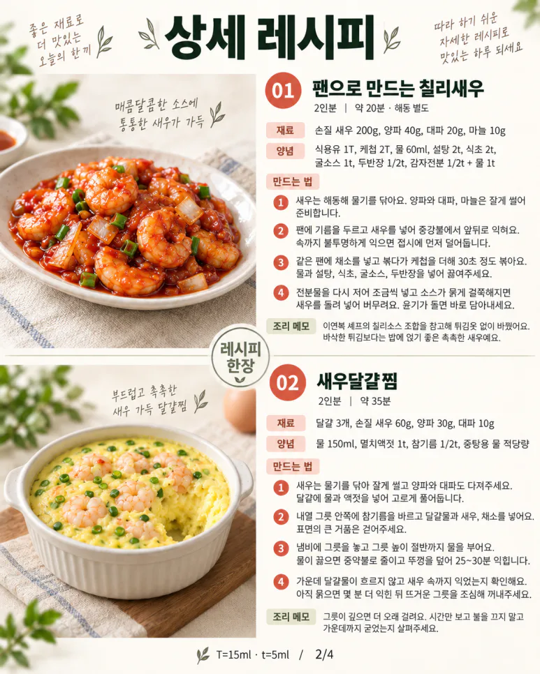 냉동 새우 꺼냈다면 — 볶음밥 말고도 손이 가는 새우요리 6가지