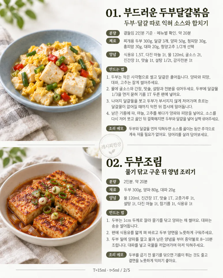 If you had just served up one piece of tofu for Sunday dinner — 8 types of Gangjeong, mushroom stew, Mapo tofu, etc.