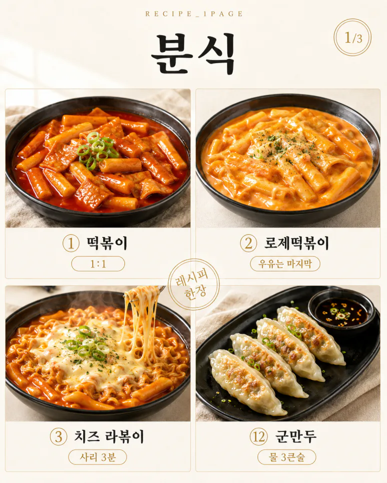 배달시키면 2만 원, 집에서는 5천 원 — 자주 시키던 메뉴 12가지