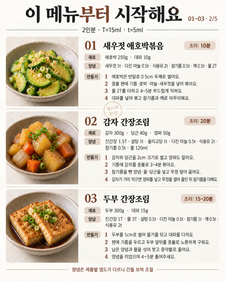 매일 반찬 고민하기 싫다면, 번갈아 먹는 반찬 10가지