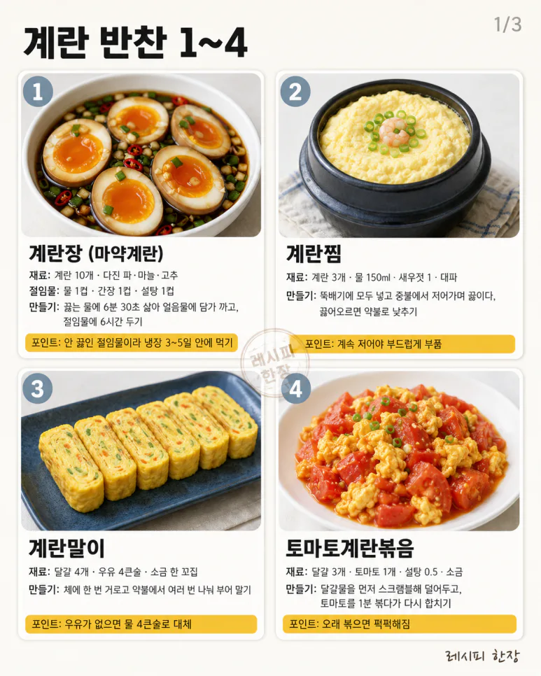 계란 30개가 3일 만에 사라지는 집, 이 반찬 12가지 때문입니다