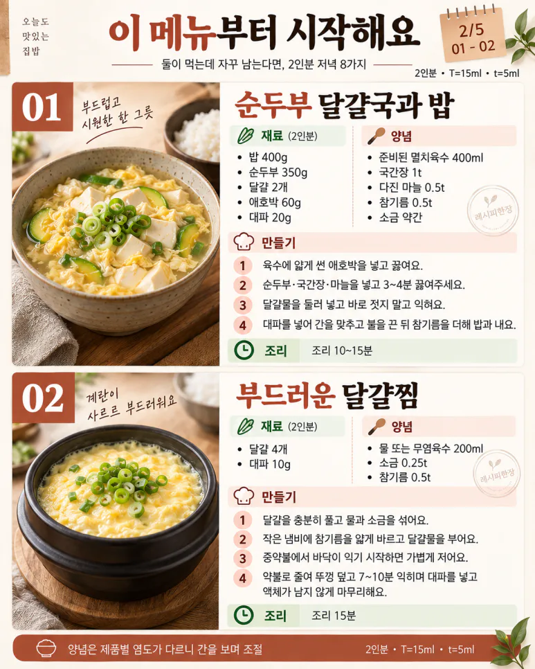 선선한 아침에 생각나는 따뜻한 한 끼 8가지