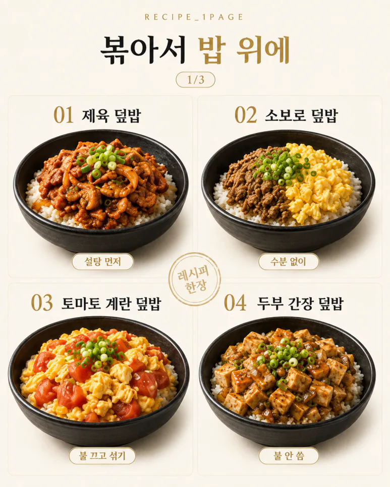불 오래 못 켜는 저녁 — 팬 하나로 끝내는 15분 12가지