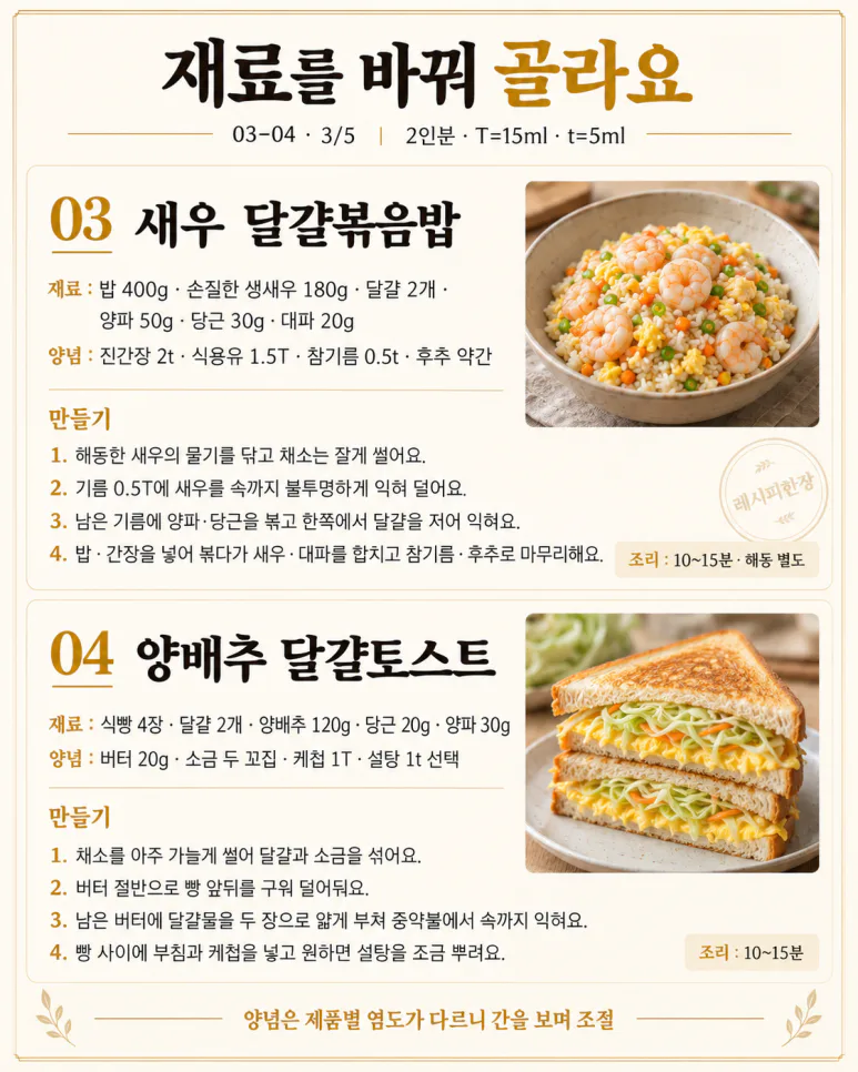 학원 가기 전 저녁, 맵지 않게 먹는 한 끼 8가지