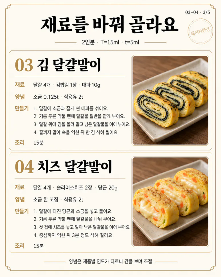 아침에 빵만 먹던 집, 달걀과 두부로 아침 8가지