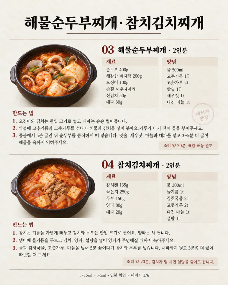 반찬 없어도 밥 한 공기 — 오늘 저녁 찌개 BEST 9