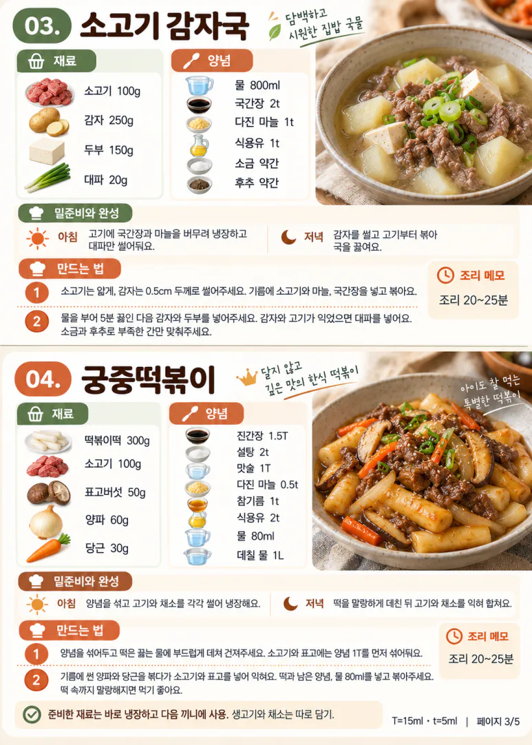 아침에 조금만 움직이면 — 퇴근 후 밥상이 편해지는 준비 6가지