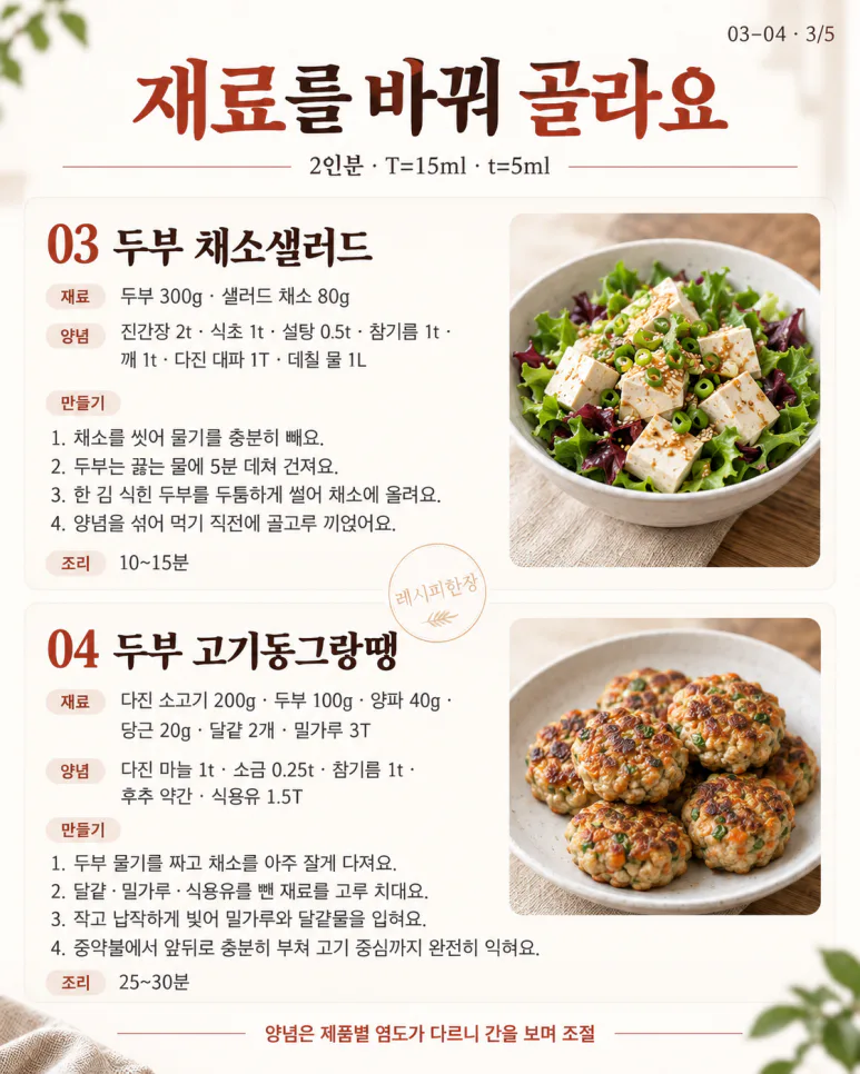 두부 한 모 샀다면, 부침 말고 두부요리 8가지