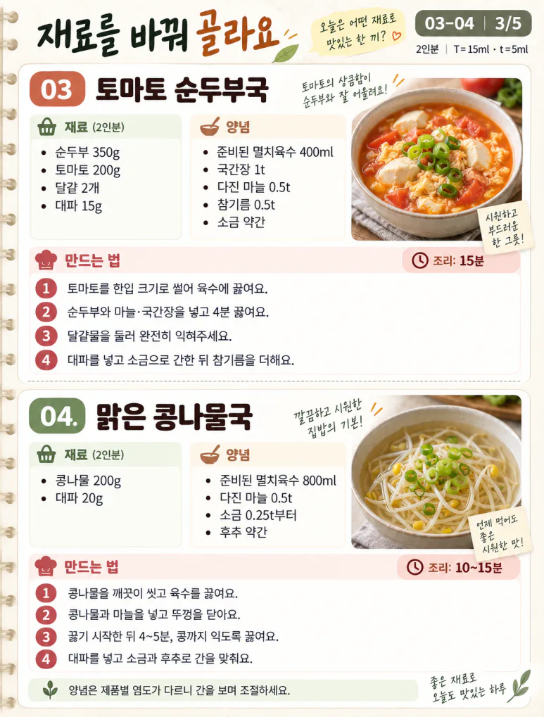 선선한 아침에 생각나는 따뜻한 한 끼 8가지