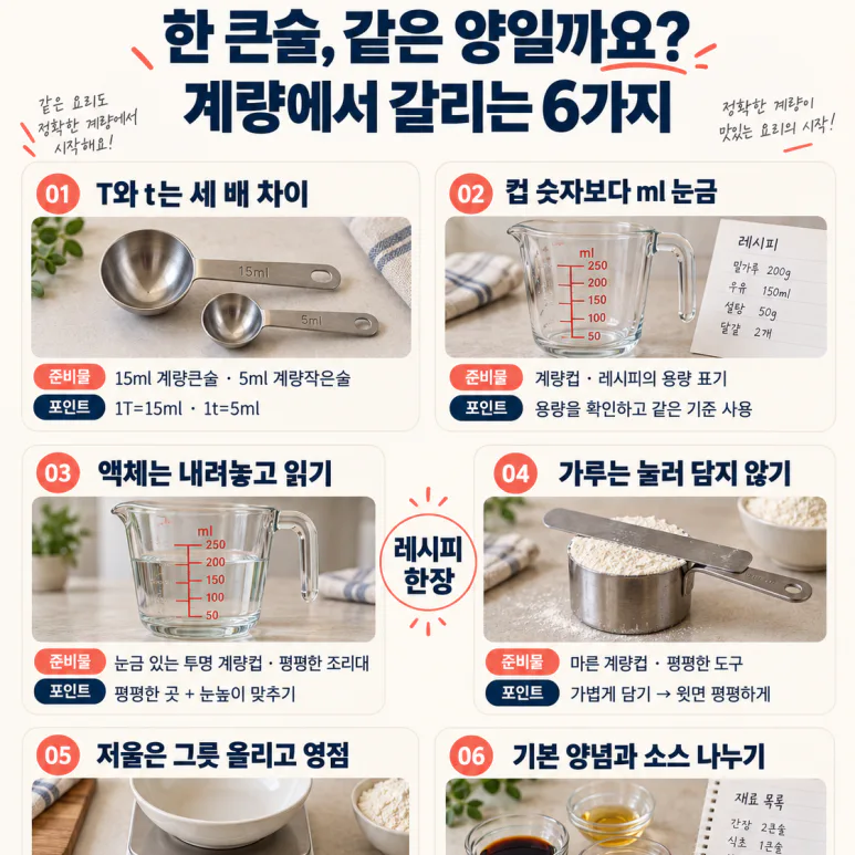 If the Chuseok seasoning keeps getting too salty? From big alcohol to small alcohol, there are 6 measurement mistakes.