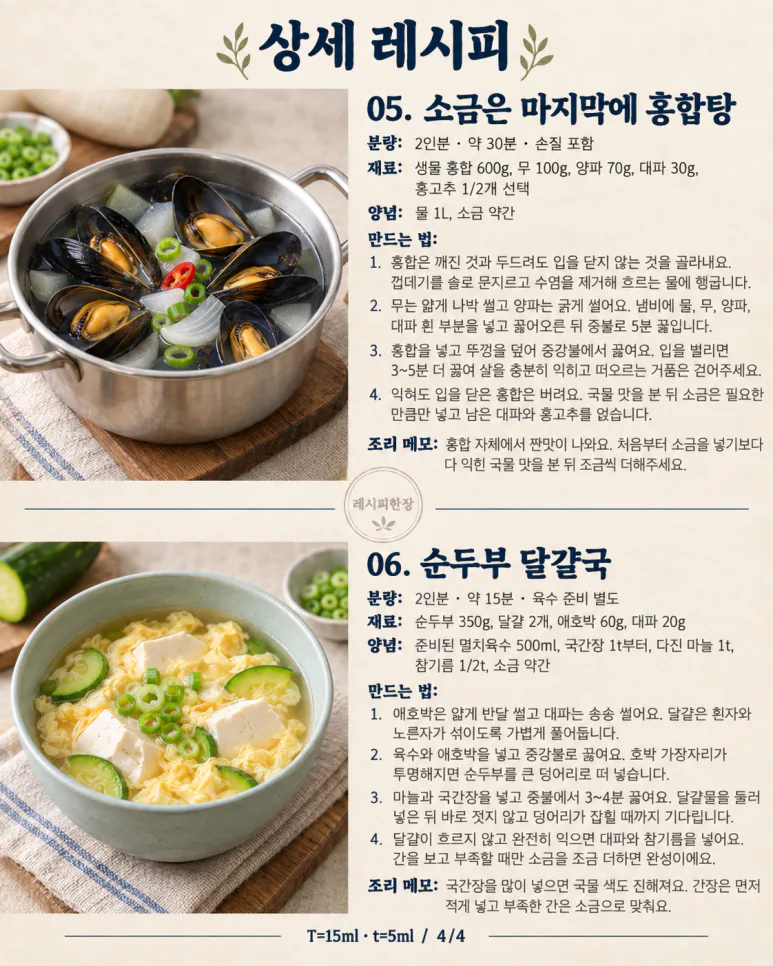 Chuseok dinner is with clear broth - 6 types of beef radish soup, northern radish soup, soft tofu soup, etc.