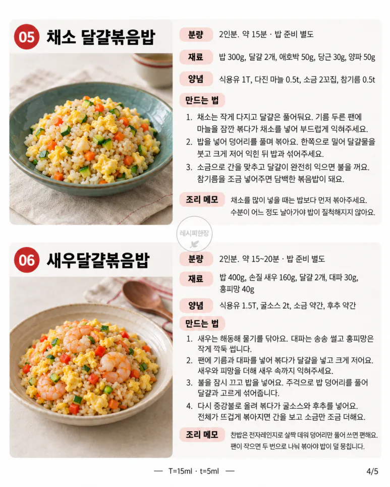 If you have a lot of rice left for Chuseok — use it for 8 things such as fried rice, rice balls, egg porridge, etc.
