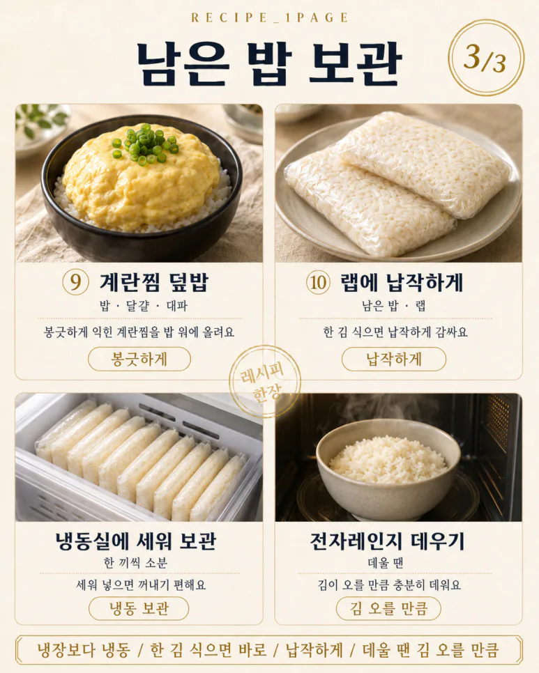 찬밥 두 공기 남았다면 — 볶음밥 말고 점심 한 그릇 10가지