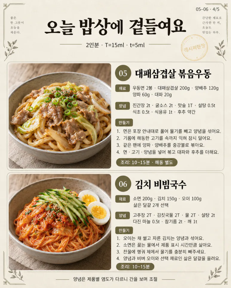 혼자 먹는 점심에 라면 말고, 한 그릇 메뉴 8가지