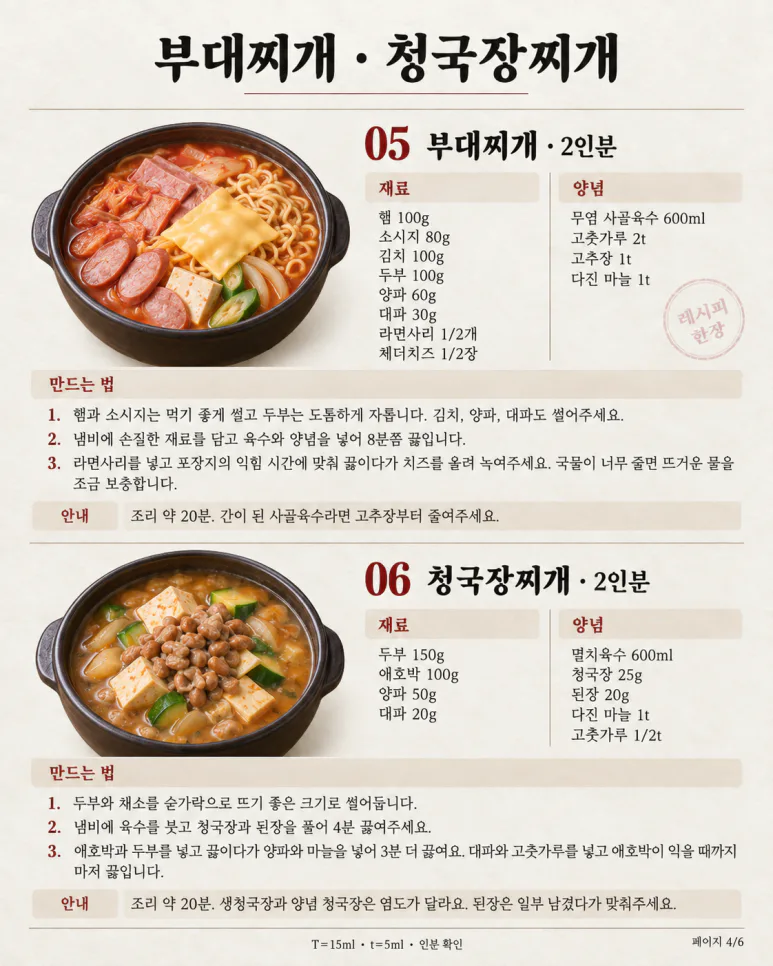 반찬 없어도 밥 한 공기 — 오늘 저녁 찌개 BEST 9