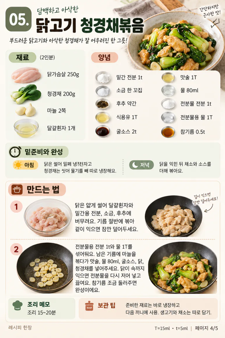 아침에 조금만 움직이면 — 퇴근 후 밥상이 편해지는 준비 6가지