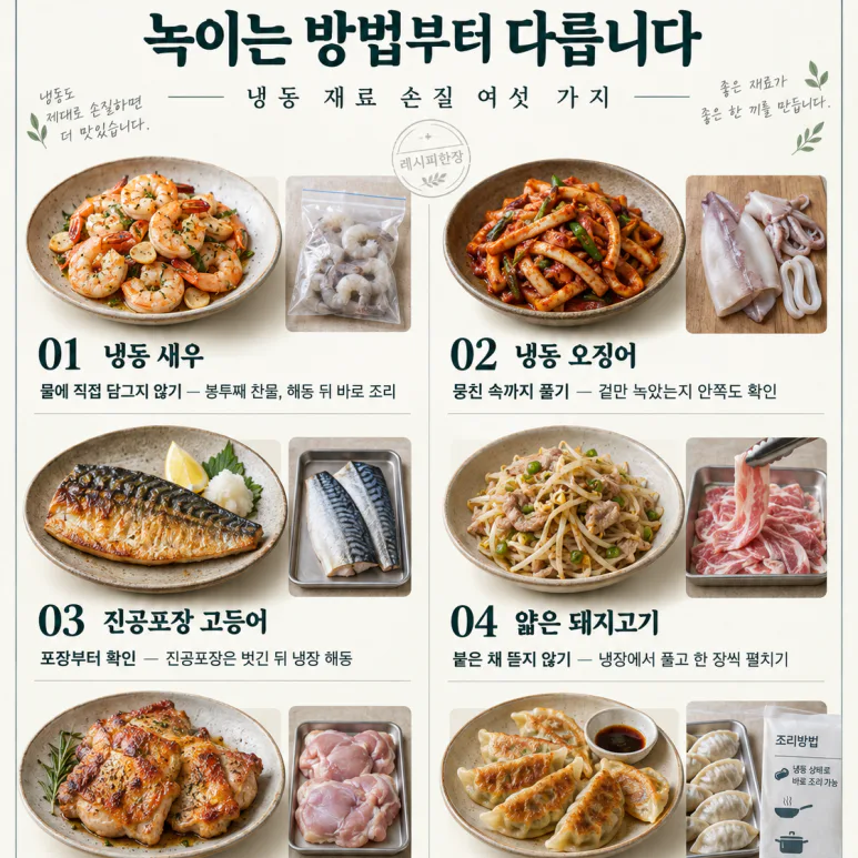 If you take it out of the freezer and immediately dip it in water - 6 thawing and preparation methods for each ingredient