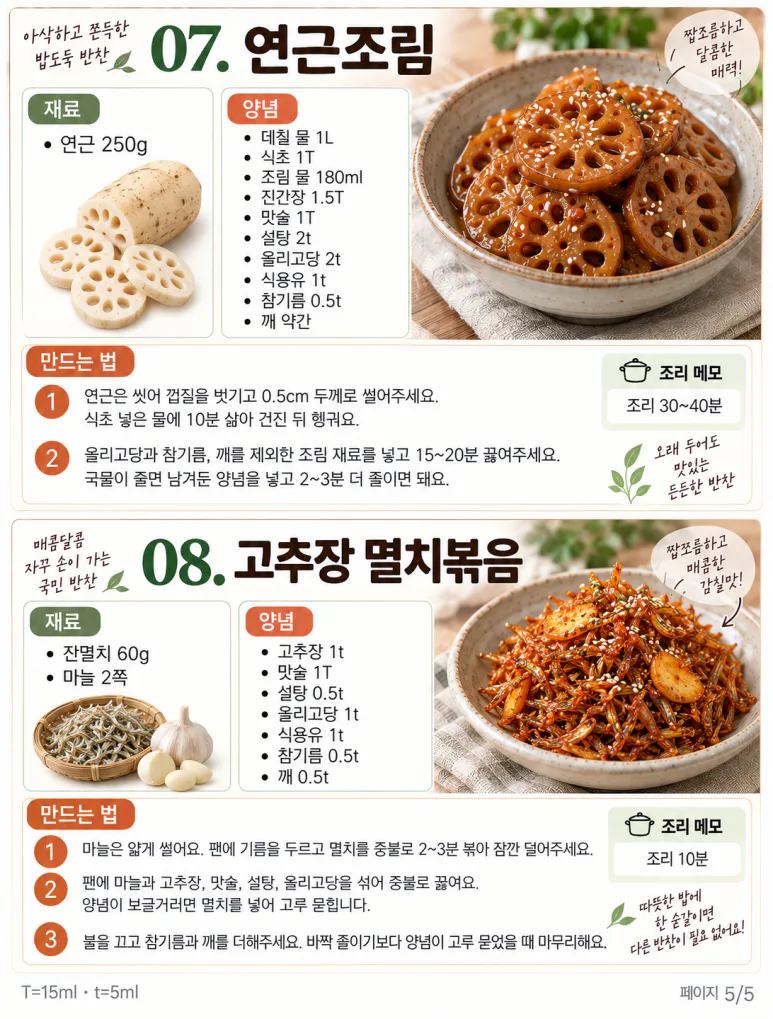 도시락 뚜껑 열면 먼저 찾던 맛 — 추억의 밥도둑 반찬 8가지