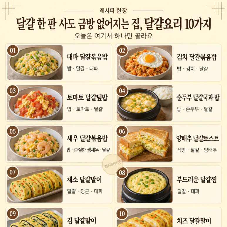 A house where even one plate of eggs disappears quickly, 10 egg recipes