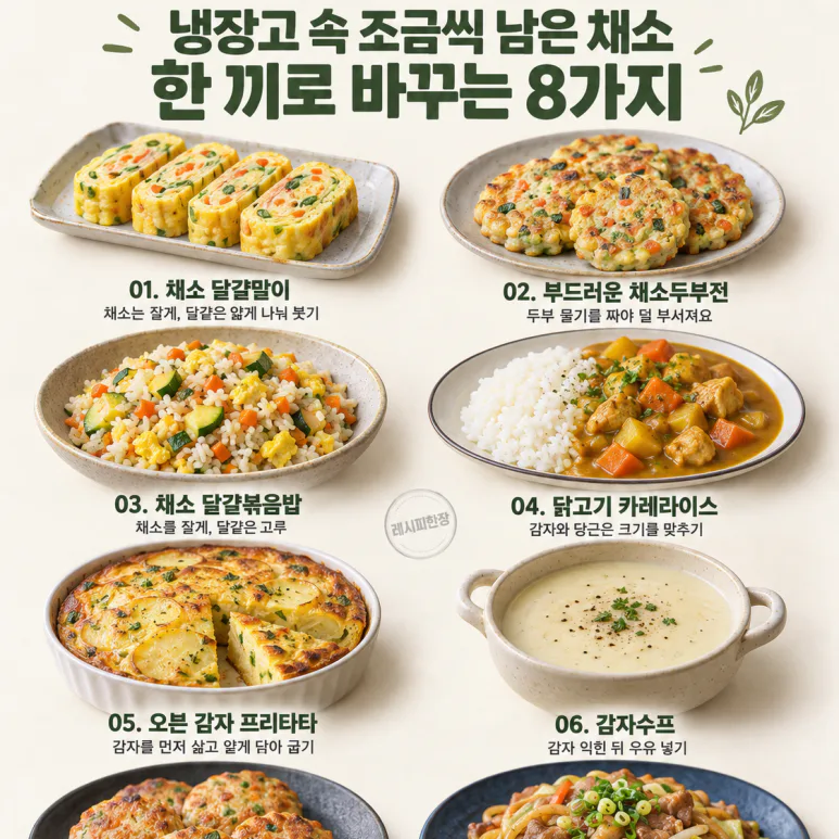If you have onions and carrots left for Chuseok preparations — 8 meals made with leftover vegetables