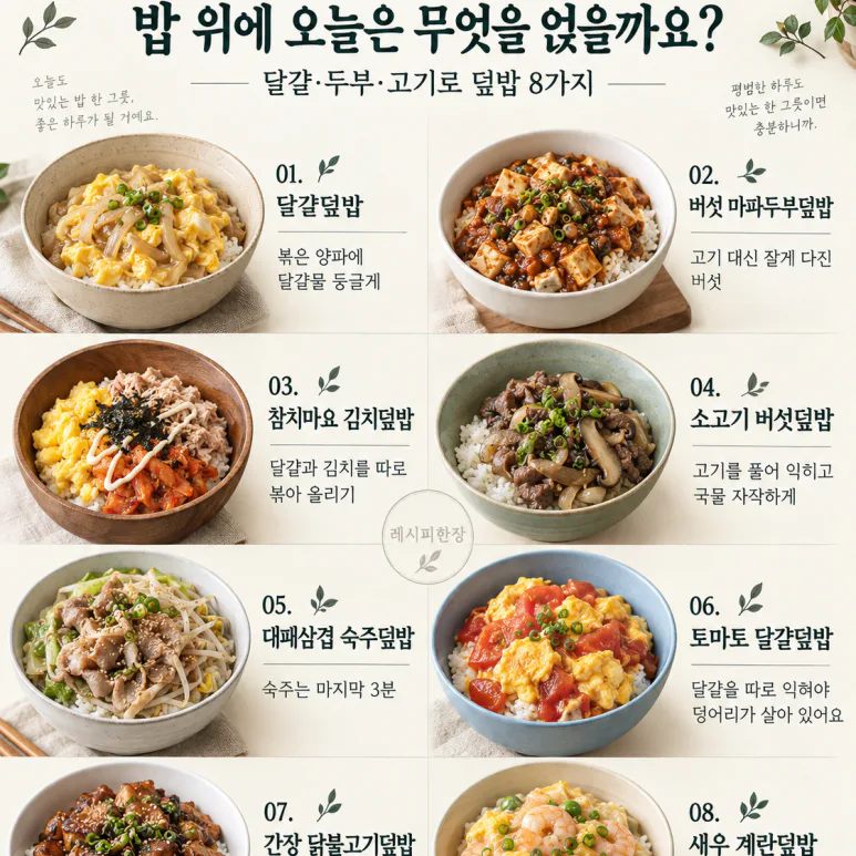 If you don't want to take out several side dishes for the first evening after the end of the holidays — 8 types of donburi