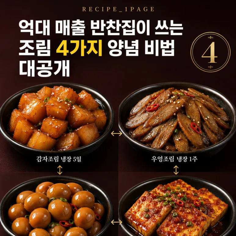 억대 매출 반찬집 조림 4가지, 맛은 양념 넣기 전에 달라집니다