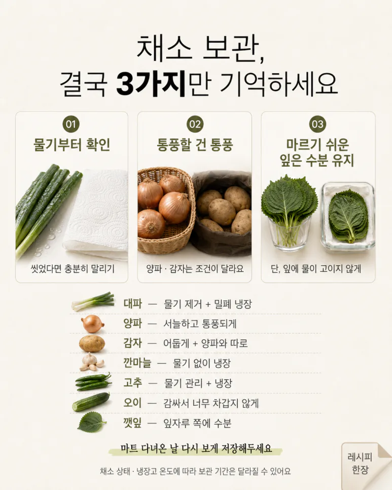 채소가 금방 무른다면 — 냉장고에 넣기 전 바꿔야 할 채소 보관법 7가지