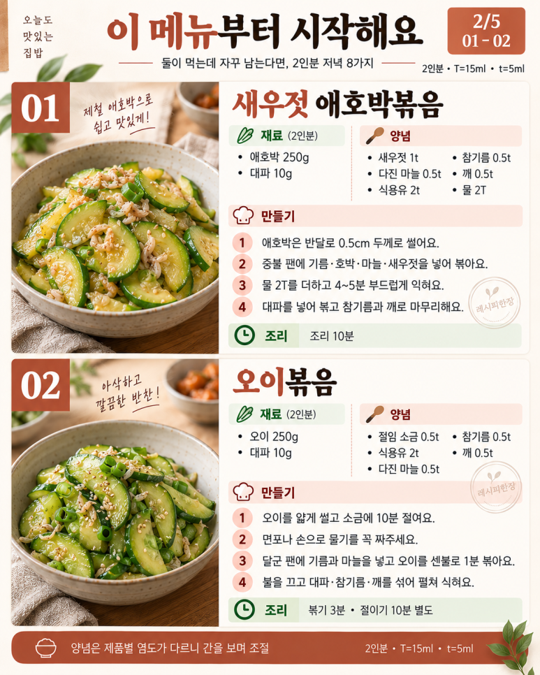 8 side dishes made with one frying pan, bake, stir-fry and roll them up.