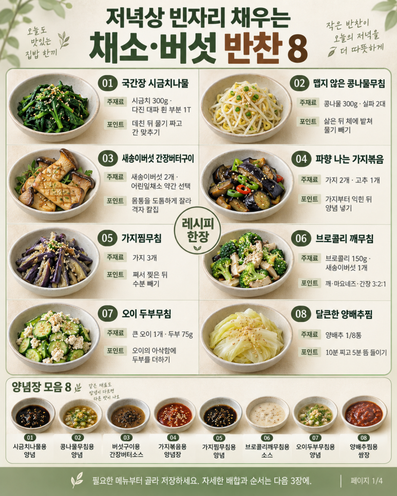 If you feel empty next to the meat during Chuseok — 8 side dishes of vegetables that are stir-fried, steamed, and grilled