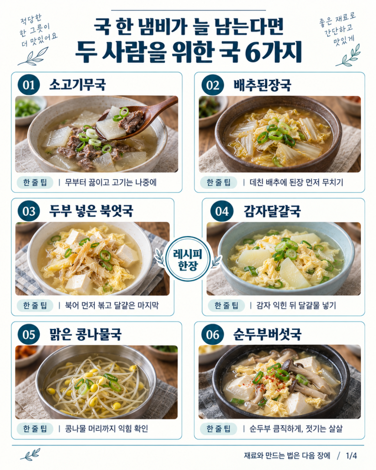 A house that keeps leftovers even if you boil a Korean pot - 6 soups that are good for two people to eat