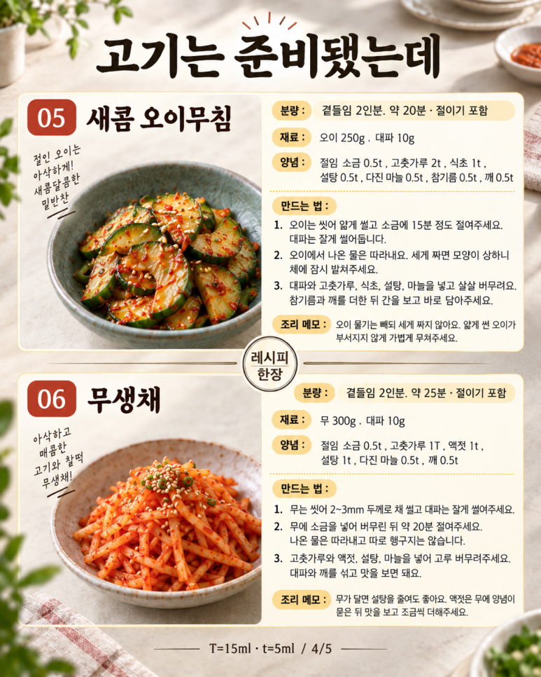 If you only took out kimchi when eating Chuseok meat — 8 things like parsley and onion pickled vegetables