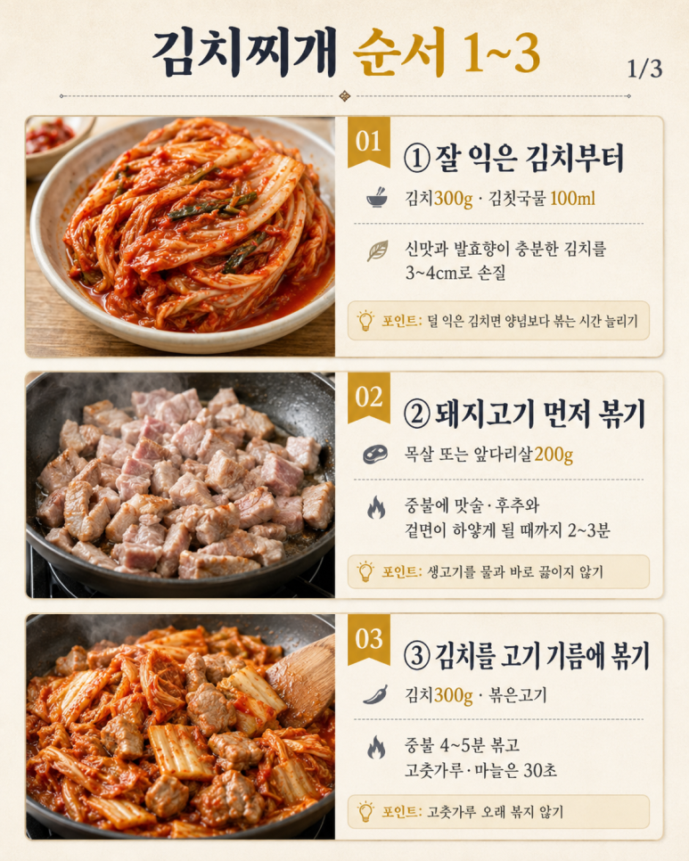 김치찌개가 자꾸 밍밍하다면 — 맛 살리는 순서 7가지