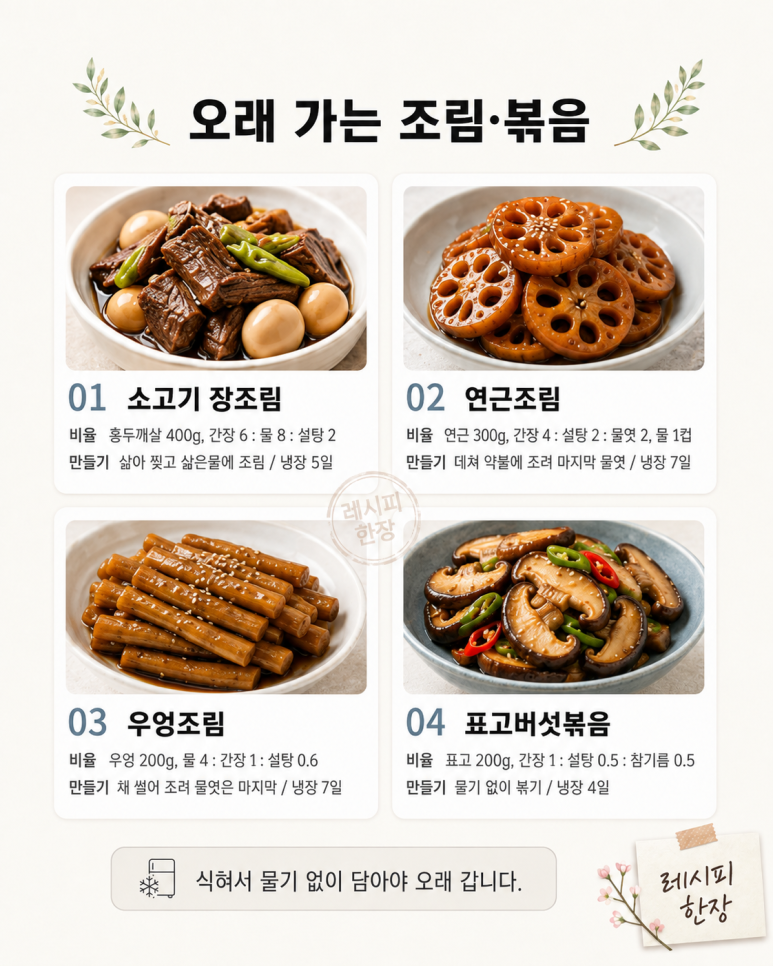 추석 전 미리 해두는 밑반찬 12가지 (저장용)