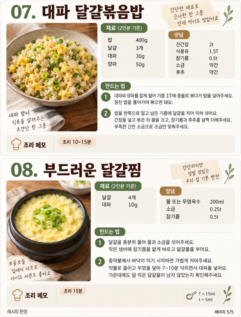 아이 깨우기 전에 골라두세요 — 아침마다 돌려 먹는 8가지