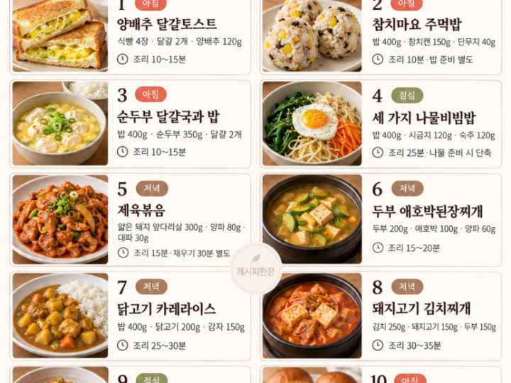 10 menu to eat three meals a day on Sundays at home with the whole family